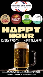 Happy Hour Friday 4-6pm